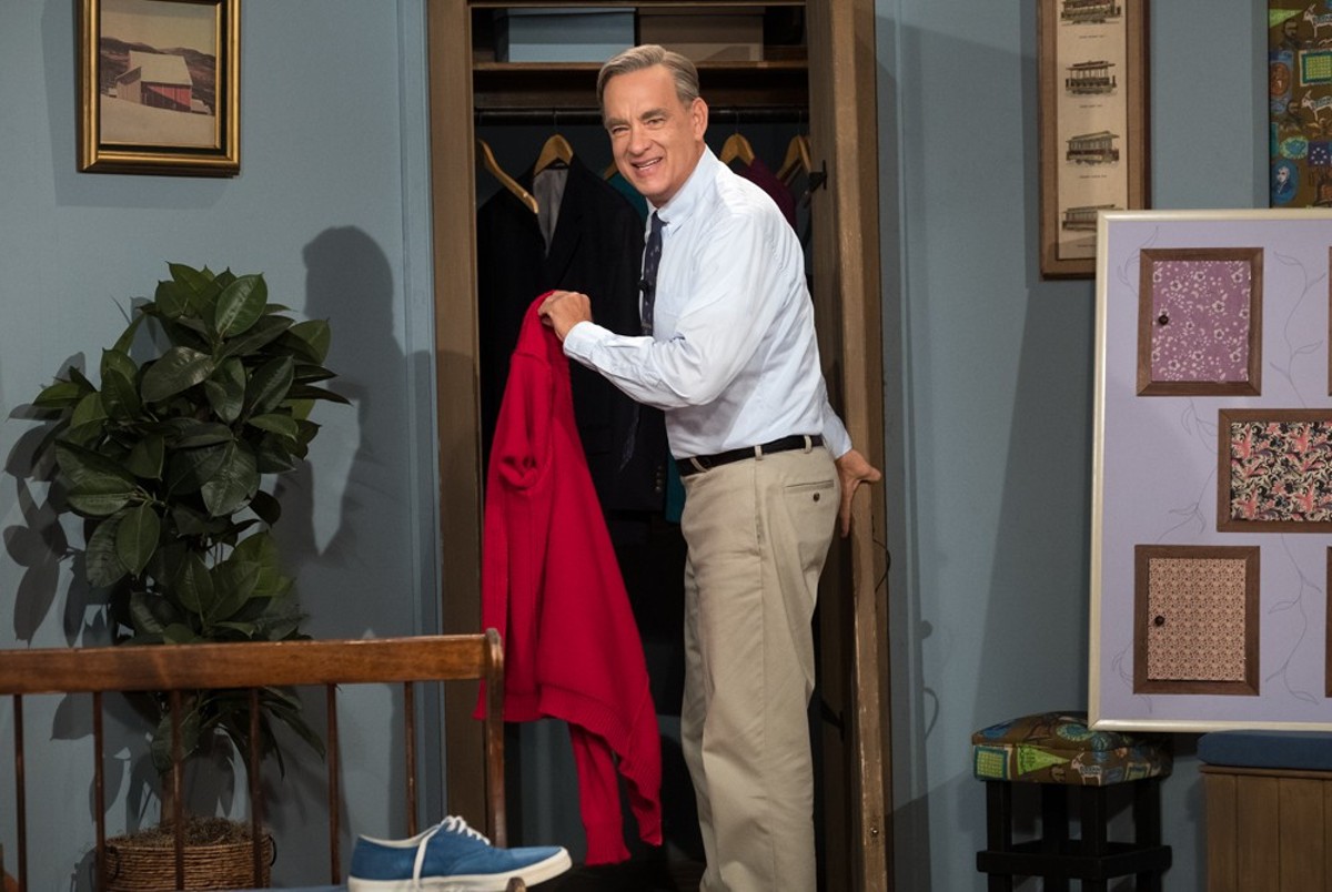 Tom Hanks stars as Mister Rogers in A Beautiful Day in the Neighborhood.
