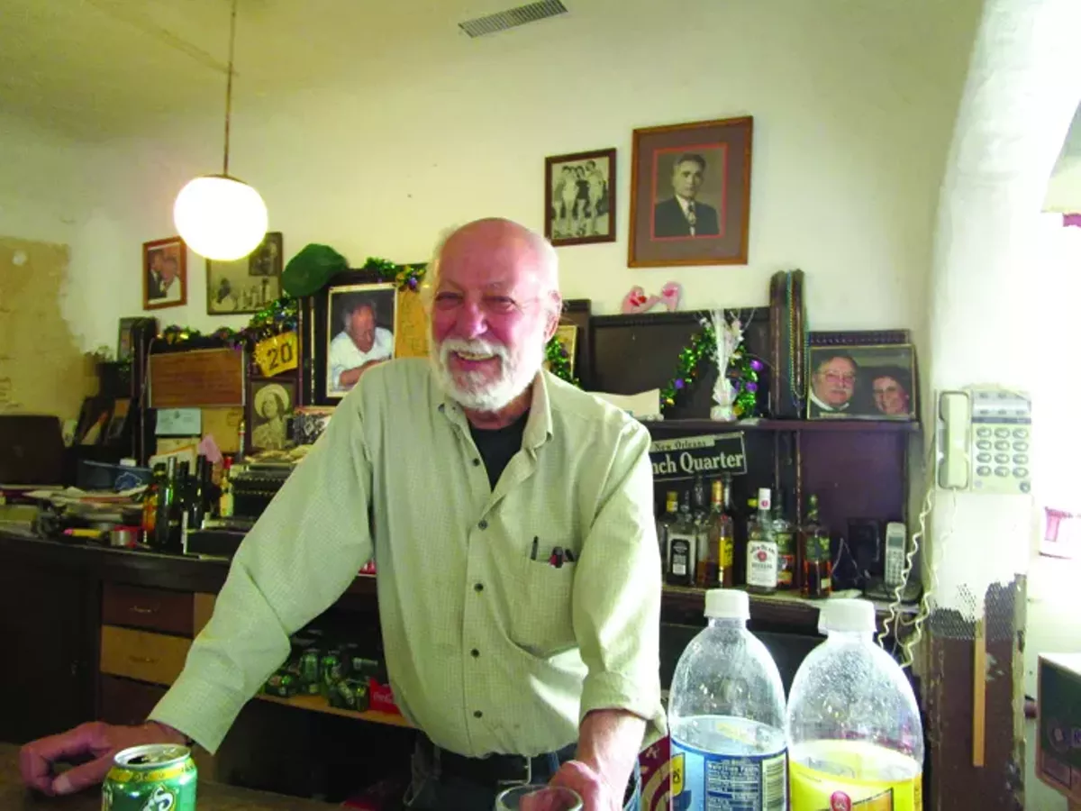 Image: Ron Gurdjian behind the bar at Tom's Tavern.