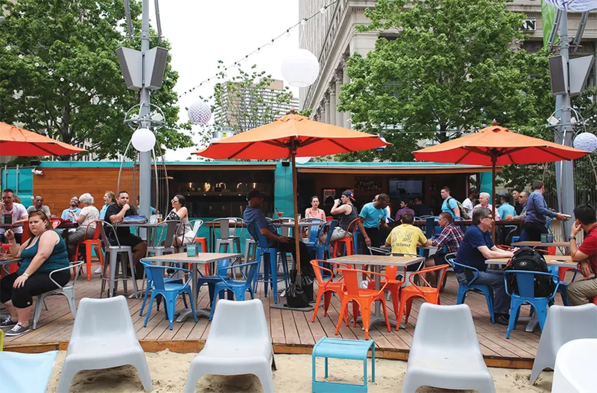 Image: Stick your toes in the sand at this Campus Martius bar