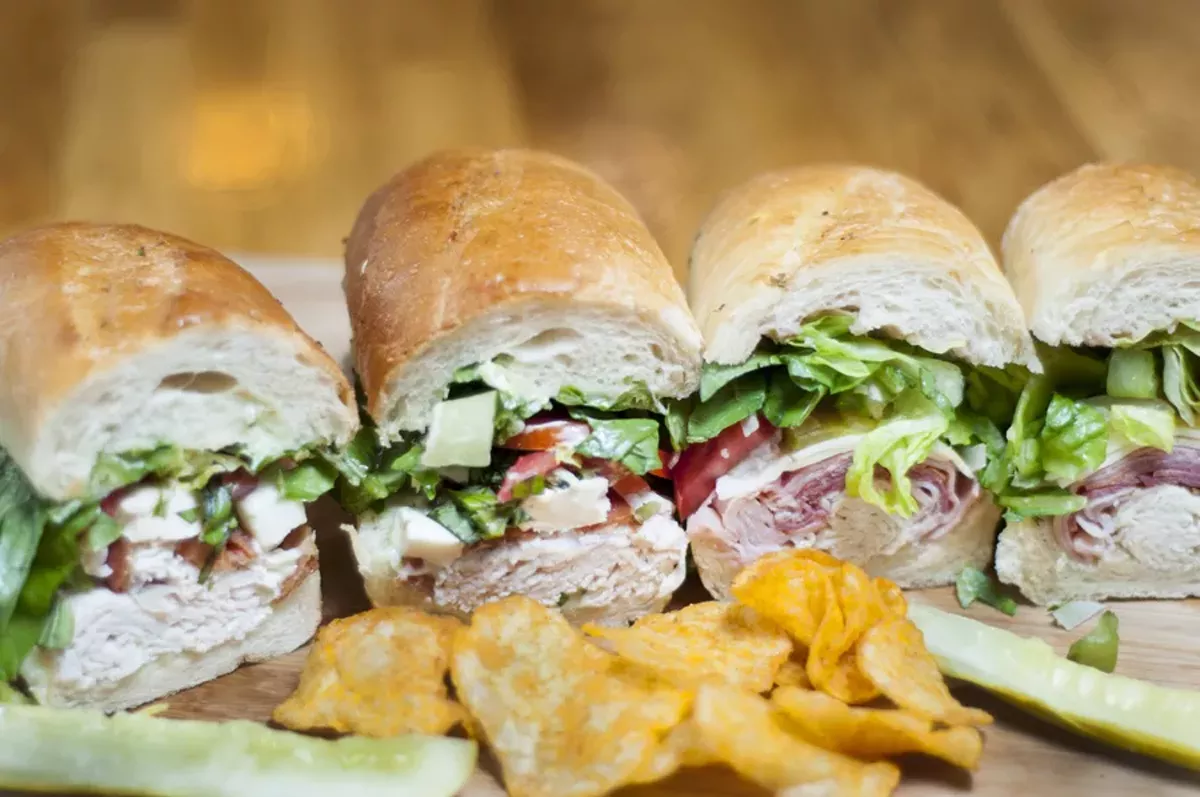 Italian and turkey sandwiches.