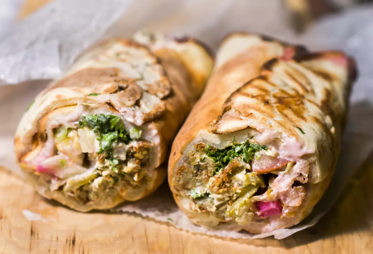 Image: Falafel manouwich.