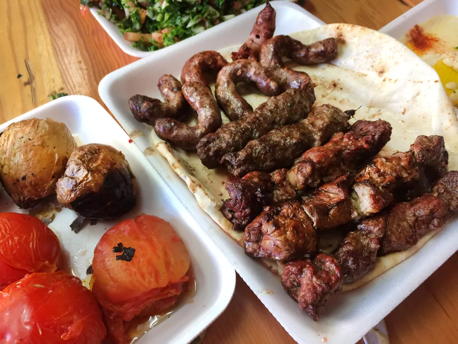 Assorted skewers at Dearborn Meat Market.