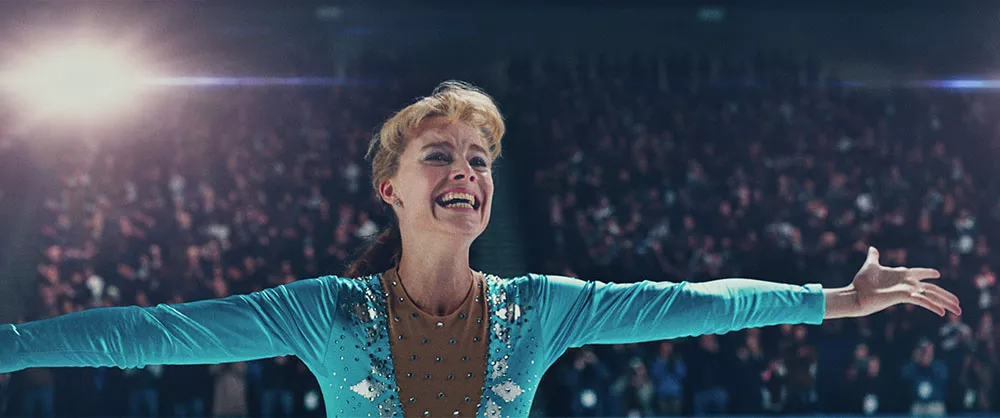 Margot Robbie as Tonya Harding in I, Tonya.