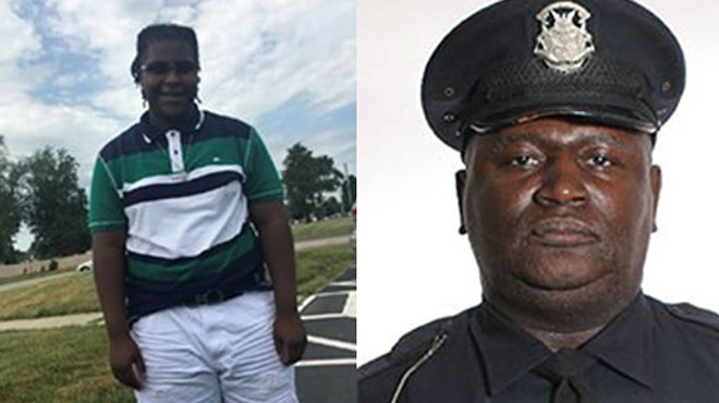 Damon Grimes, left. Detroit police officer Aubrey Wade, right.