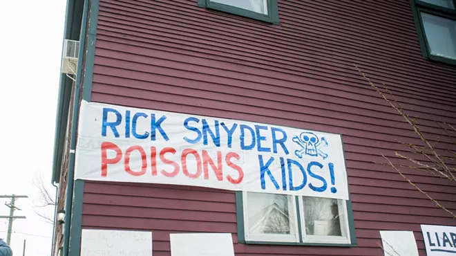 A reminder from some Hamtramck residents: Rick Snyder poisons kids.