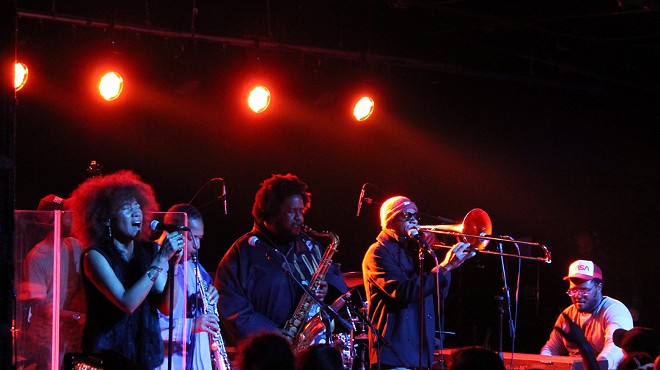 Kamasi Washington performing at the Magic Stick in Detroit.