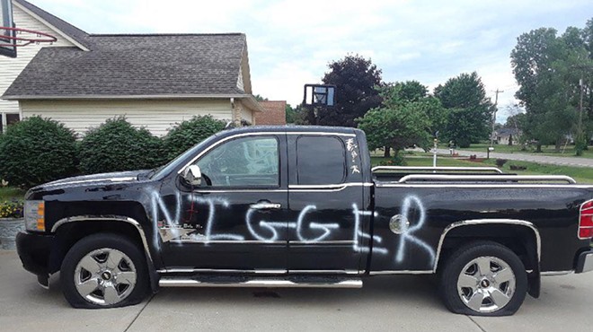 A Vienna Township activist reportedly woke up to the N-word spray painted across his truck on Juneteenth, the holiday to commemorate the end of slavery.