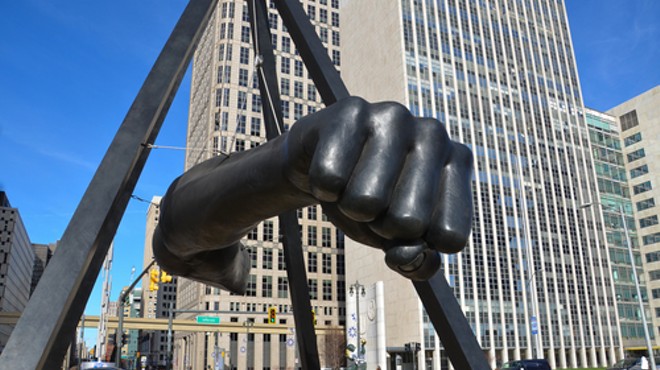 Though it's often called simply "the fist," the iconic Detroit artwork is a monument to Detroit's most famous boxer, Joe Louis.