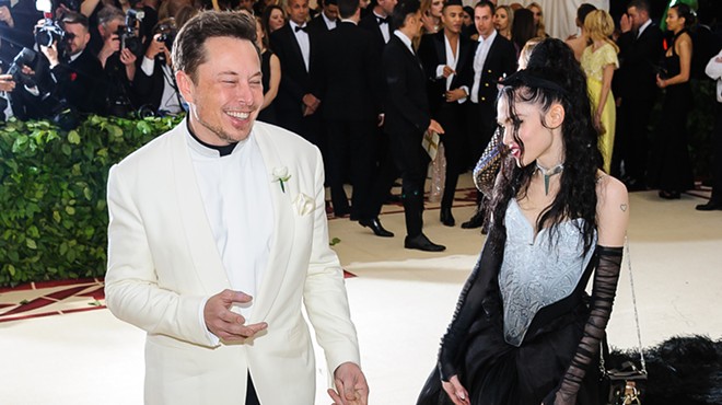Elon Musk and the musician Grimes.