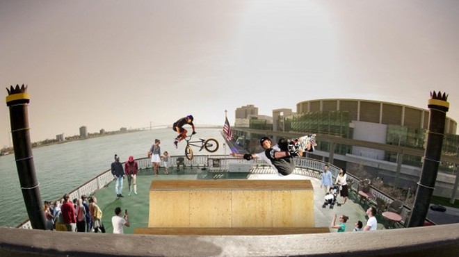 Artist rendering of what a halfpipe on the Detroit Princess would look like