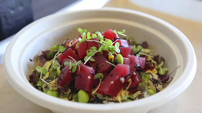 A poké bowl from Kaku Sushi & Poké.