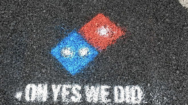 What's grosser than Domino's Pizza? Domino's Pizza paving Hamtramck's roads
