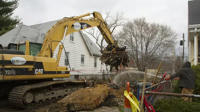 A Detroit Land Bank demolition