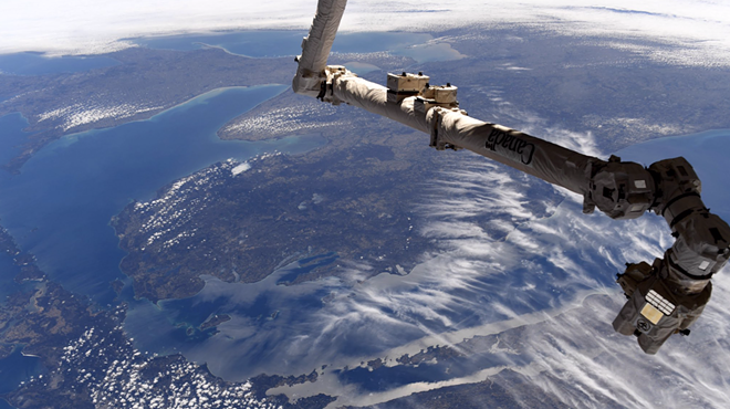 Here's what Michigan looks like from the International Space Station