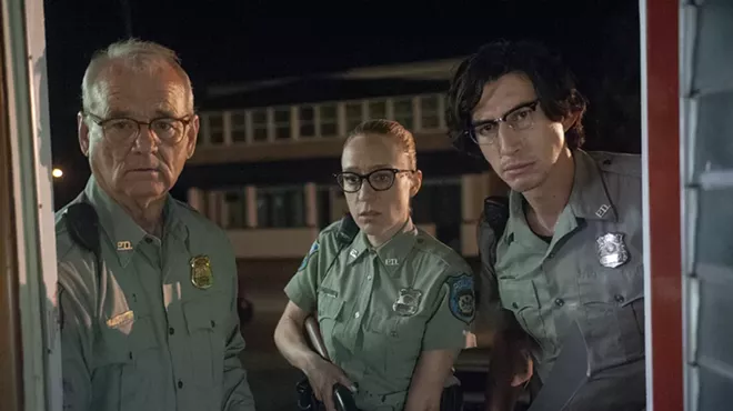 Bill Murray as Officer Cliff Robertson, Chloë Sevigny as Officer Minerva Morrison, and Adam Driver as Officer Ronald Peterson in writer-director Jim Jarmusch’s The Dead Don't Die.