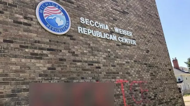 Image: 'Fuck ICE': Michigan GOP headquarters targeted with graffiti