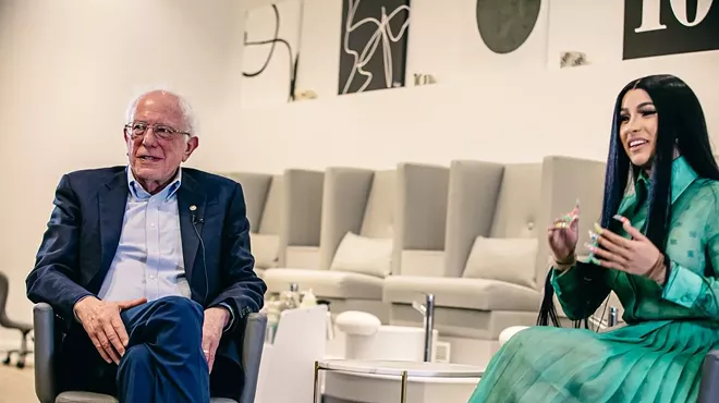 Image: Bernie Sanders and Cardi B met at a Detroit nail salon, we don't know what's happening