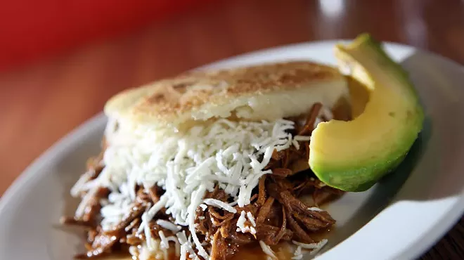 Arepa from Detroit’s El Rey de las Arepas.