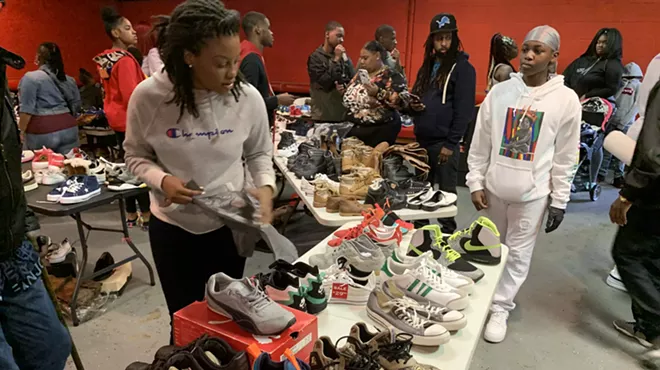 Image: Icewear Vezzo and the Detroit Rappers Organization hosted a shoe drive in Detroit over the weekend