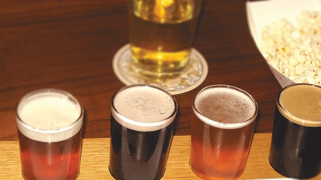 A flight of beer from Kuhnhenn Brewing Co.