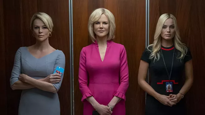 Blonde ambition: Charlize Theron as Megyn Kelly, Nicole Kidman as Gretchen Carlson, and Margot Robbie as Kayla Pospisil in Bombshell.