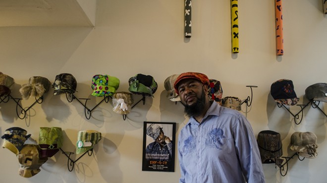 Tyrone Dickey inside Stef-n-Ty's soon-to-be closed location on Iron Street in Detroit.