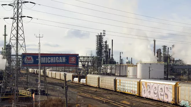 Marathon’s oil refinery in Southwest Detroit.