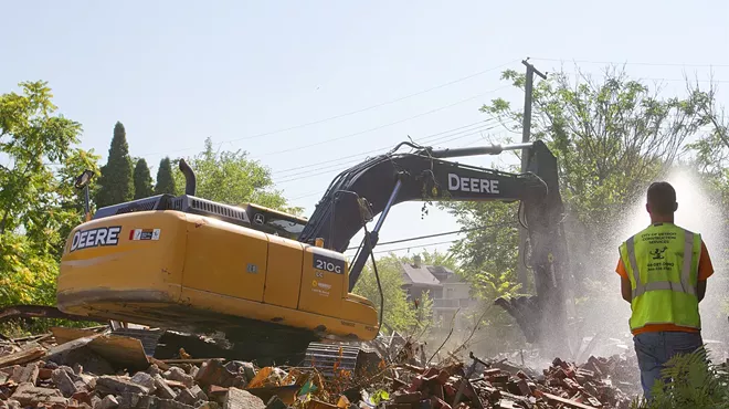 A demolition in Detroit.