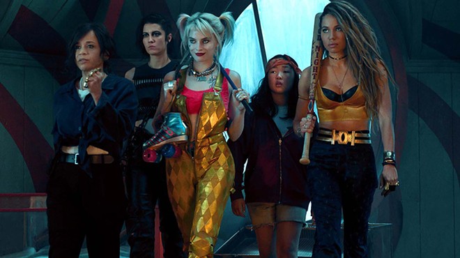 Birds of a feather: Margot Robbie, center, leads a girl gang as DC anti-hero Harley Quinn.