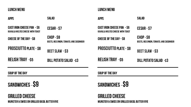 WHAT'S FOR LUNCH: Rubbed's updated lunch menu features lower prices, fewer sandwich offerings ahead of dinner expansion