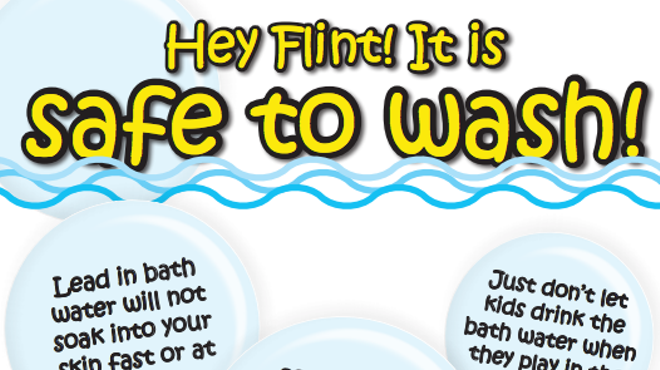 Image: Update: Michigan has now deleted the ridiculous Flint water "bath time" poster