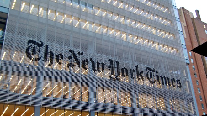 The New York Times building in New York, NY.