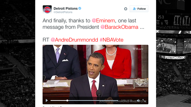 Detroit Pistons’ mashup features Obama rapping Eminem lyrics