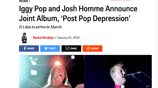 Image: 'SPIN' reports collaborative LP by Iggy Pop and Josh Homme