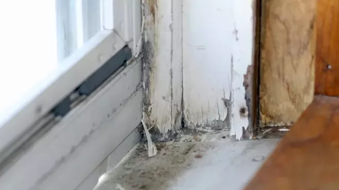 Just a hint: If you're illustrating a story about lead exposure primarily due to paint chips, this might be a good image to lead with, not a crying Flint child being tested for lead.