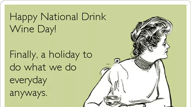 Image: What happens when you start drinking at 9AM on National Drink Wine Day