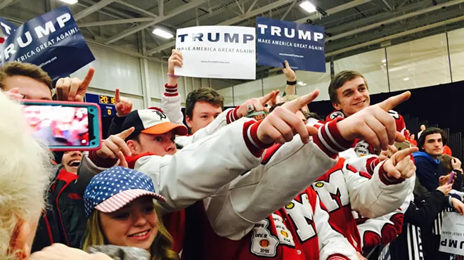 Image: We tried to blend in at the Trump rally and failed