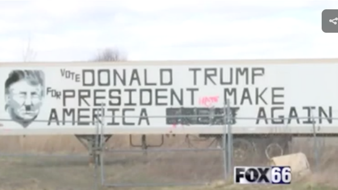 Pro-Donald Trump I-75 billboard defaced