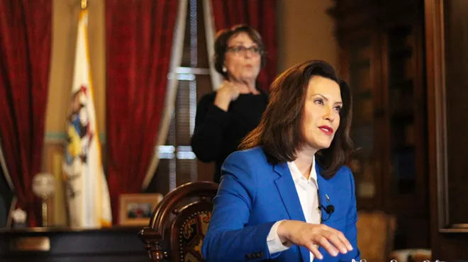 Gov. Gretchen Whitmer announces stay-at-home order.