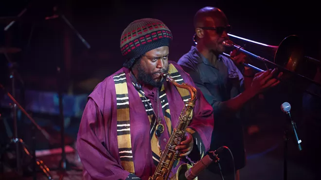 Kamasi Washington performing at BRIC JazzFest Marathon in Brooklyn, NY last year.