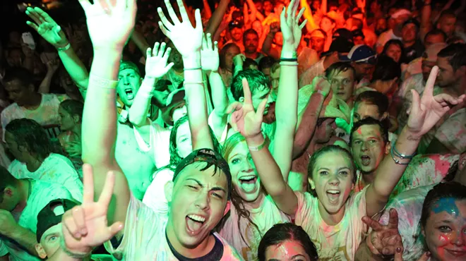 The Keloorah festival includes paint and foam parties and DJs in a spring break-style setting during a NASCAR weekend at Michigan International Speedway.