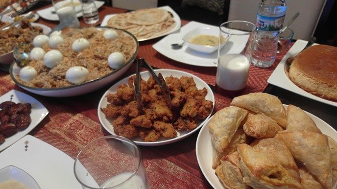 A typical Bangladeshi Iftar spread.
