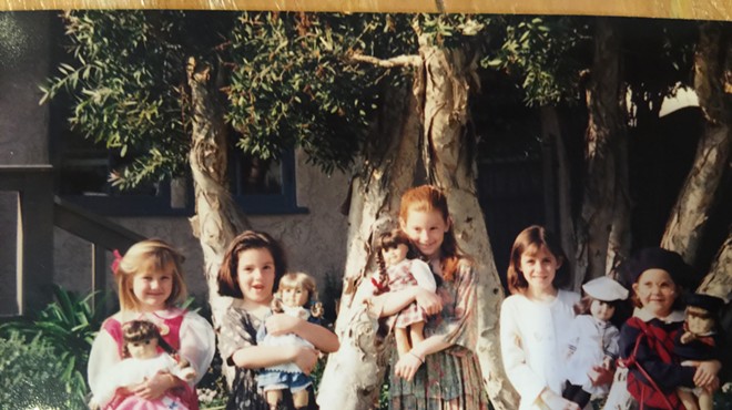 This author (second from right) with a gaggle of American Girl fanatics in 1996.