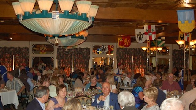 Throngs throw back Michigan beverages in a throwback paradise: Bavarian Inn Restaurant.
