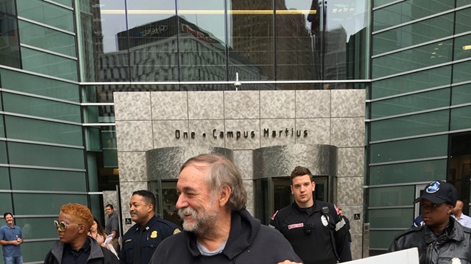 Protesters push back after Donald Trump fundraiser at Dan Gilbert-owned building