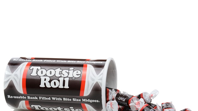 Tootsie rolls, without razor blades.