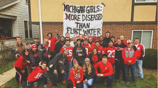 These Ohio State fans think it's funny to make jokes about Flint's water