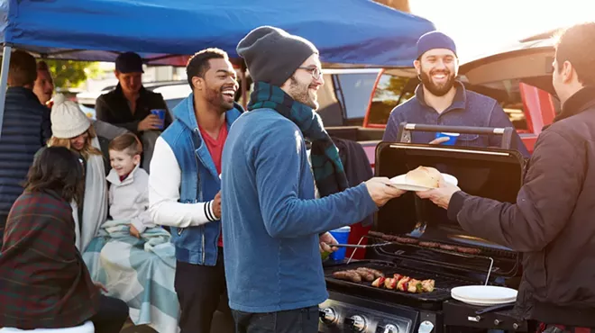 Some bros tailgating.
