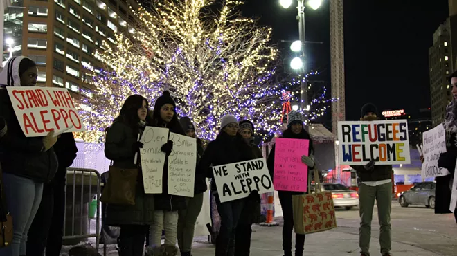 Image: WSU's Students Organize for Syria chapter holds candlelight vigil for Aleppo