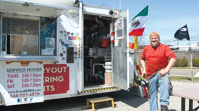 Bob Perye’s stationary food truck is Ferndale’s neighborhood barbecue joint.